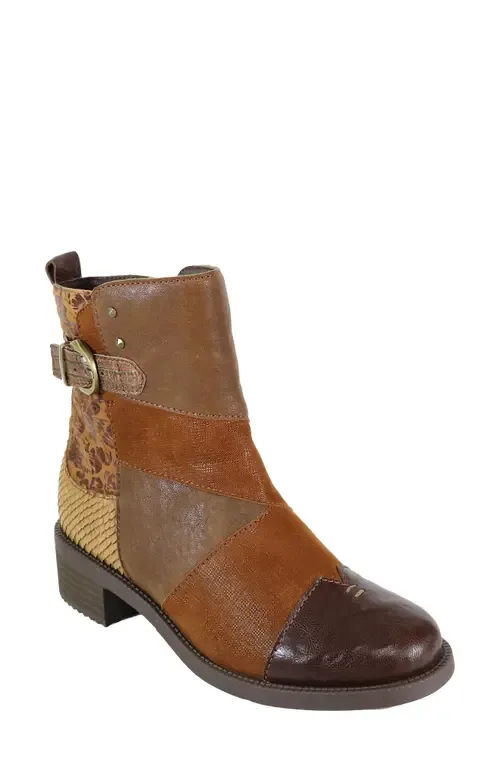 Surprise Patchwork Leather Bootie by David Tate