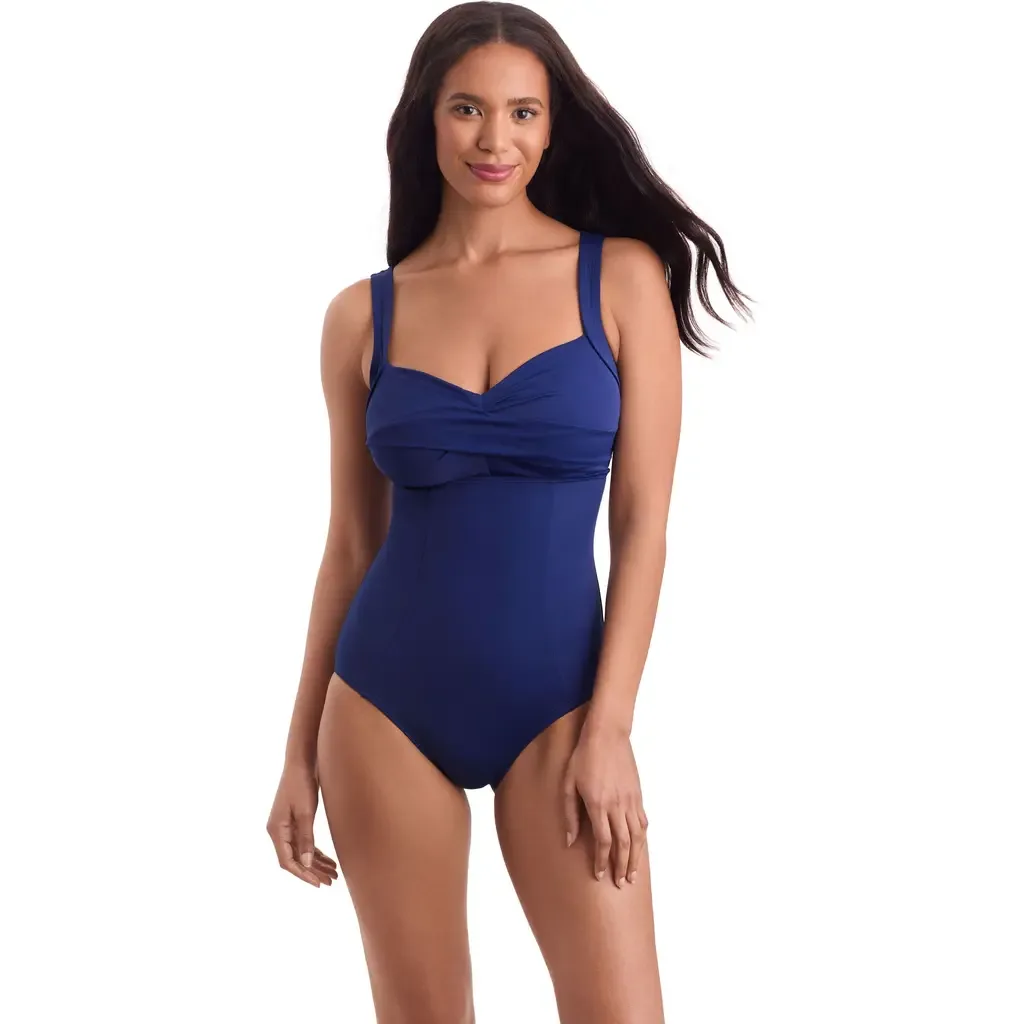 Twist Bra Tank Chlorine Resistant One-Piece Swimsuit