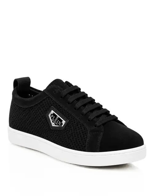 Perforated Suede Low-Top Sneakers by PHILIPP PLEIN