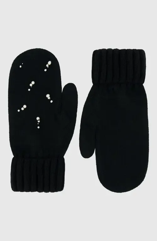 Knit Mittens with Embellishment by Lyla Grant