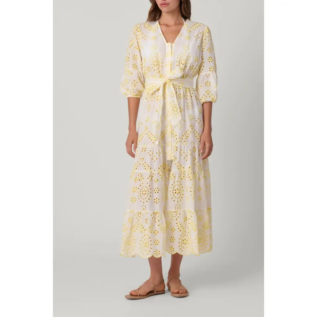 Embroidered Eyelet Santorini Dress Coverup by Shoshanna