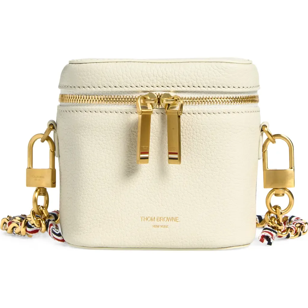 Box Leather Crossbody Pouch by Thom Browne