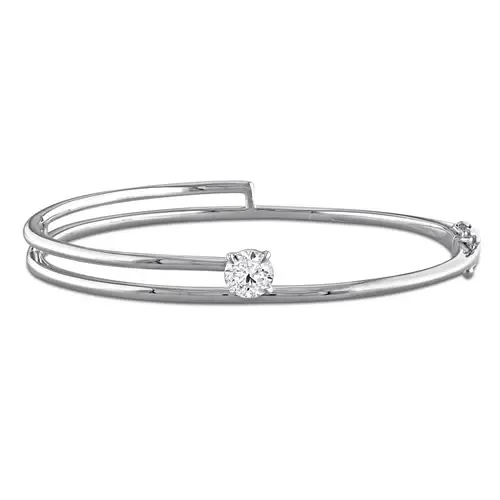 Lab-Grown Diamond Spiral Bangle 14k by Julianna B.