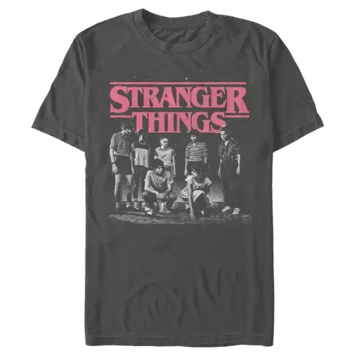 Netflix Title Logo Faded Short Sleeve Graphic T-Shirt by Stranger Things