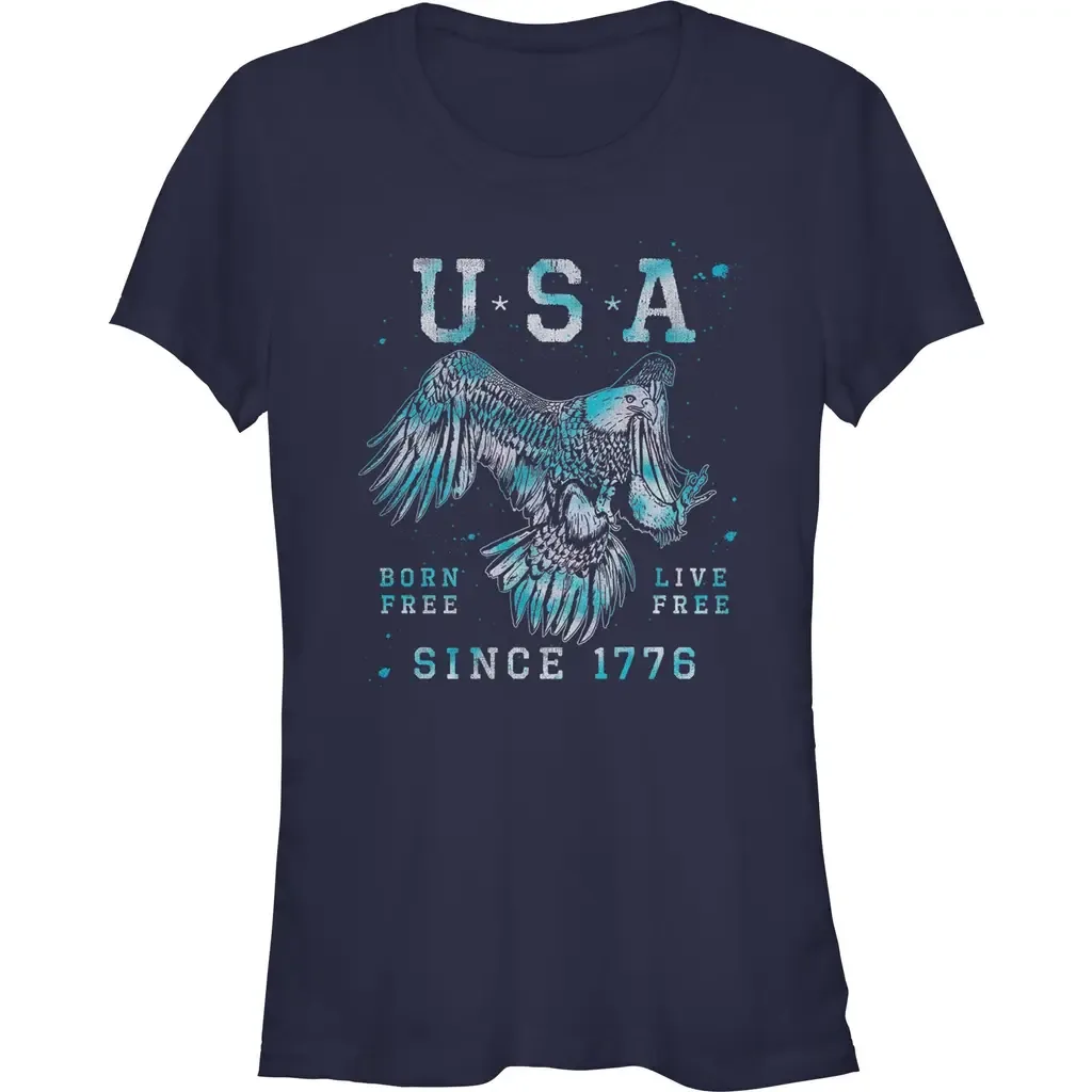 USA Born and Live Free Short Sleeve Graphic T-Shirt by Lost Gods
