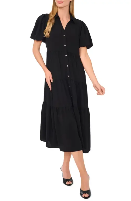 Tiered Midi Shirtdress by CeCe