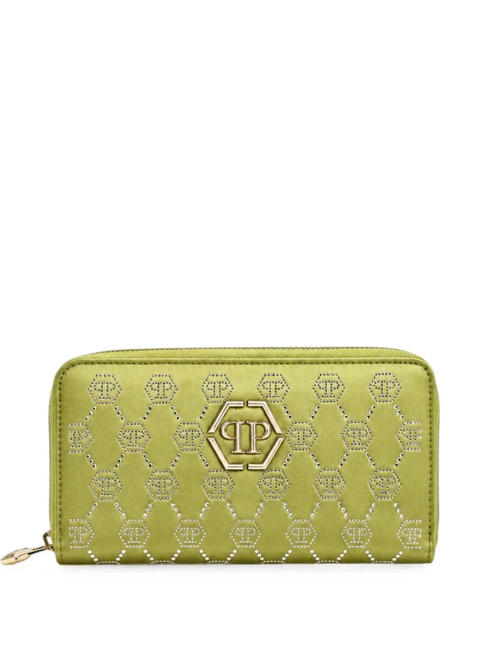Crystal-Embellished Logo-Plaque Wallet by Philipp Plein