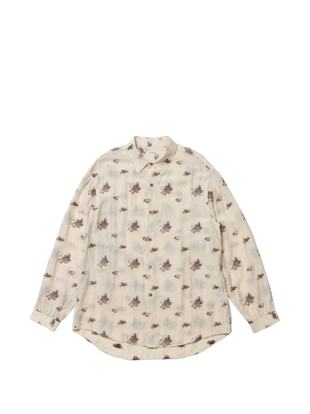 Floral-Print Long-Sleeve Shirt by CALMLENCE