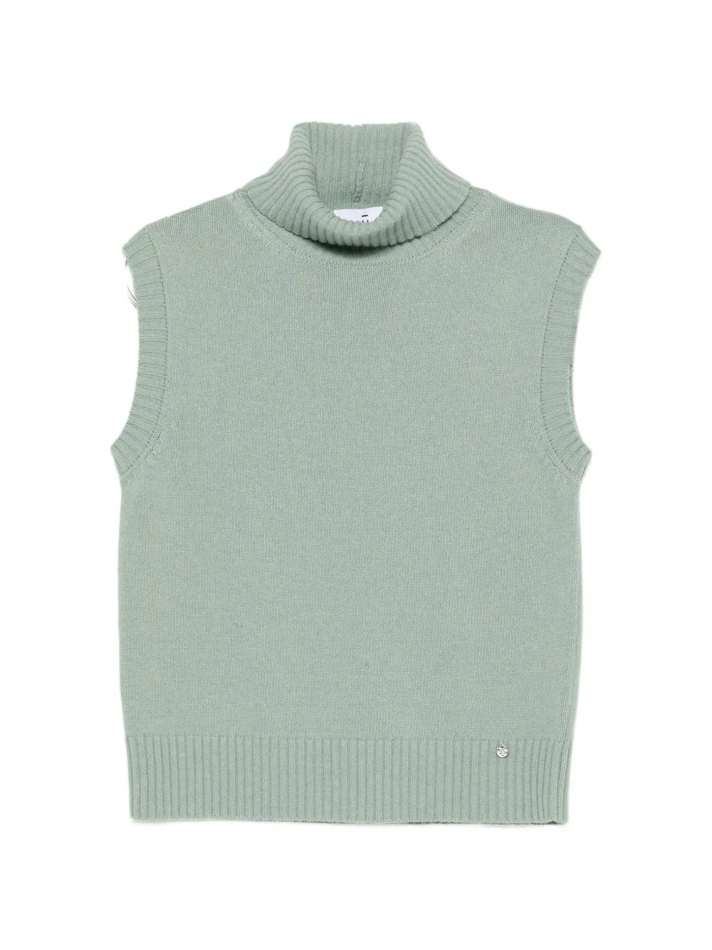 Roll-Neck Sleeveless Sweater by Niu