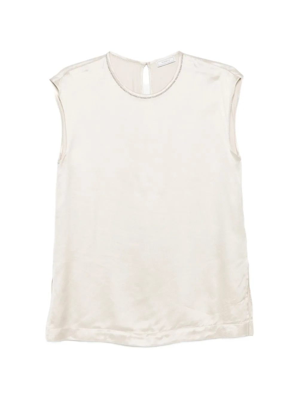 Bead-Trim Sleeveless Top by Peserico