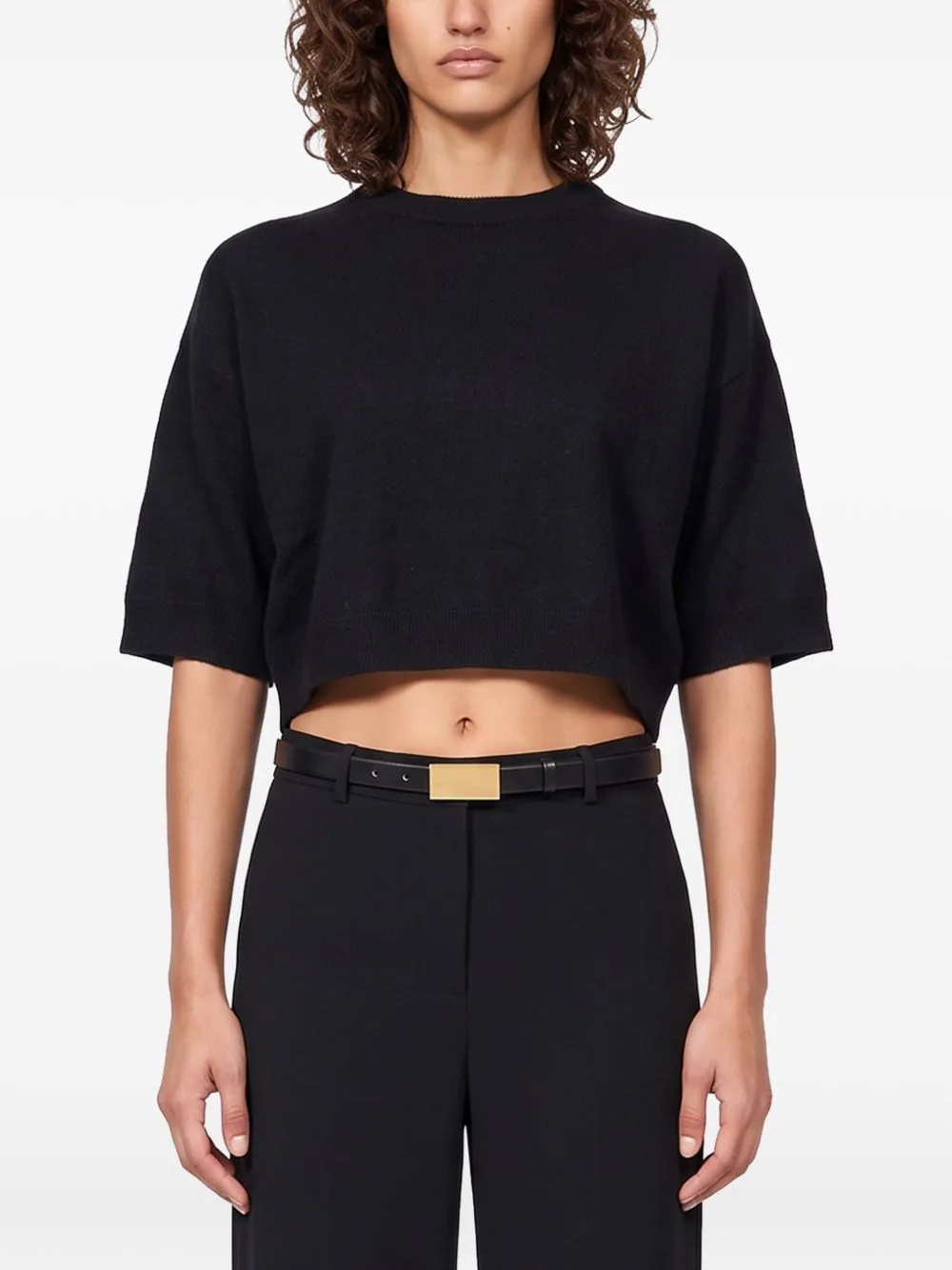 Lilou Cropped Short-Sleeve Sweater by Gotha