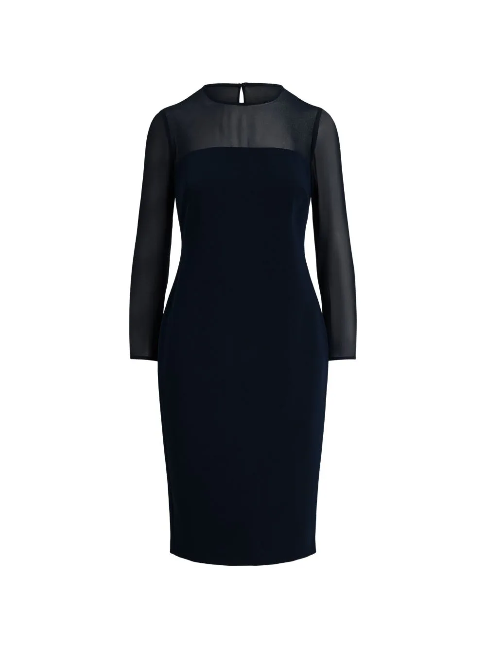 Crepe Chiffon-Yoke Maxi Dress by Lauren Ralph Lauren