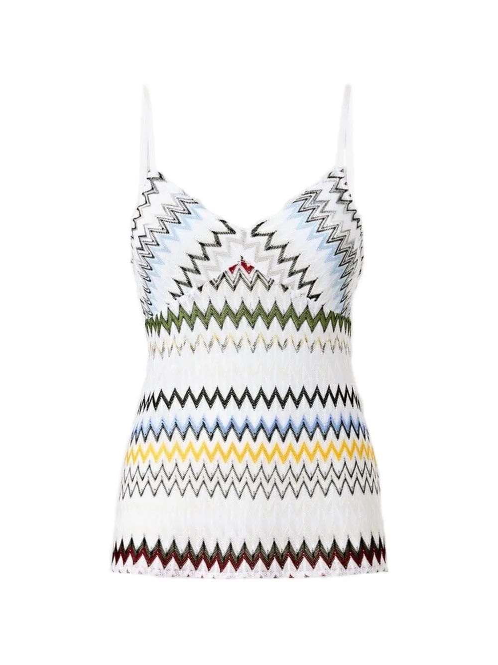 Zigzag-Pattern V-Neck Tank Top by Missoni