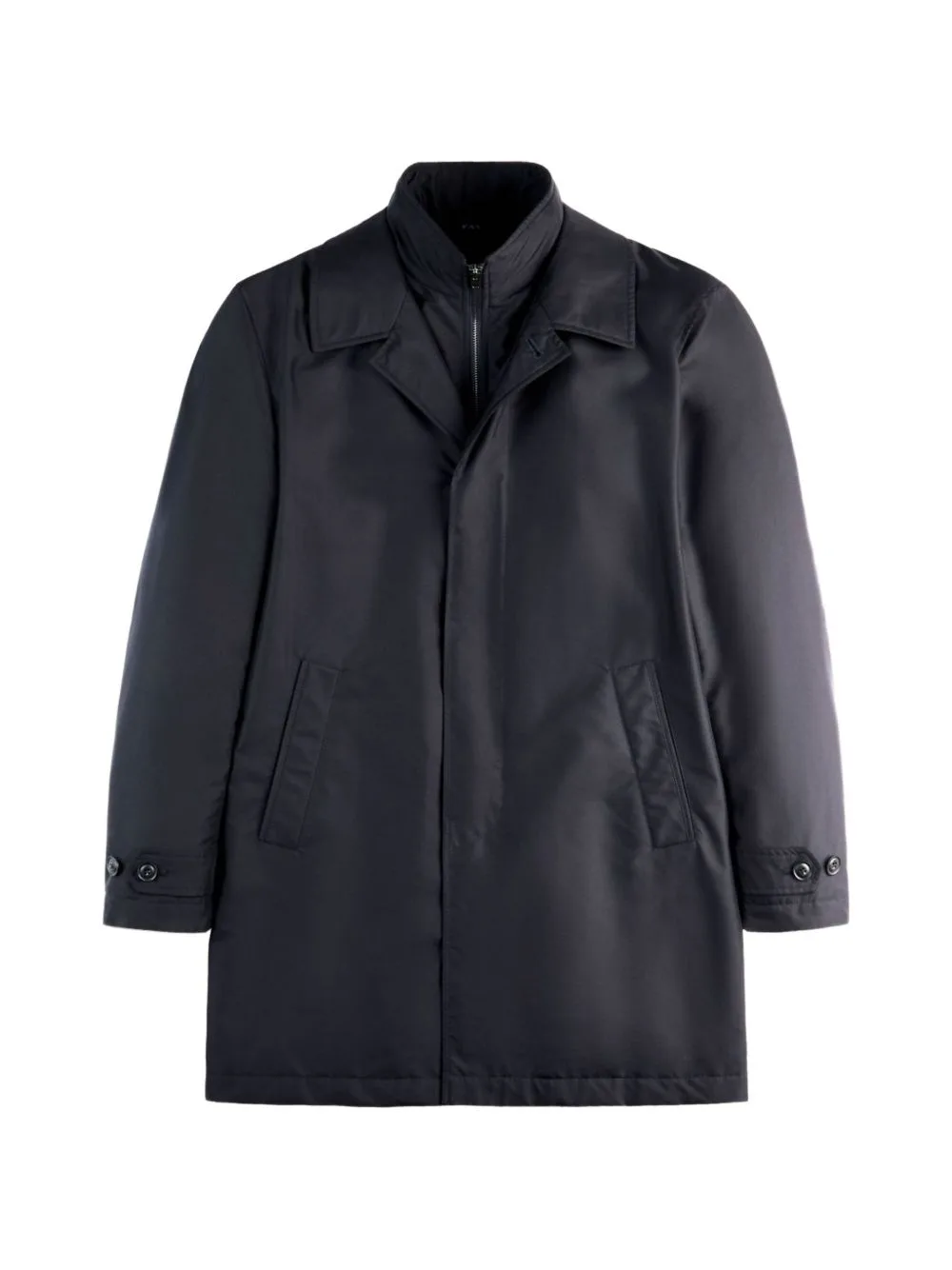 Long-Sleeve Snap-Button Coat