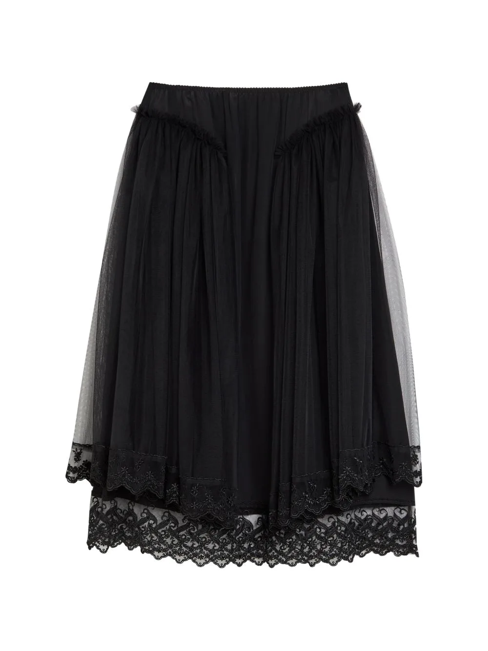 Ruffled Lace Midi Skirt by Simone Rocha