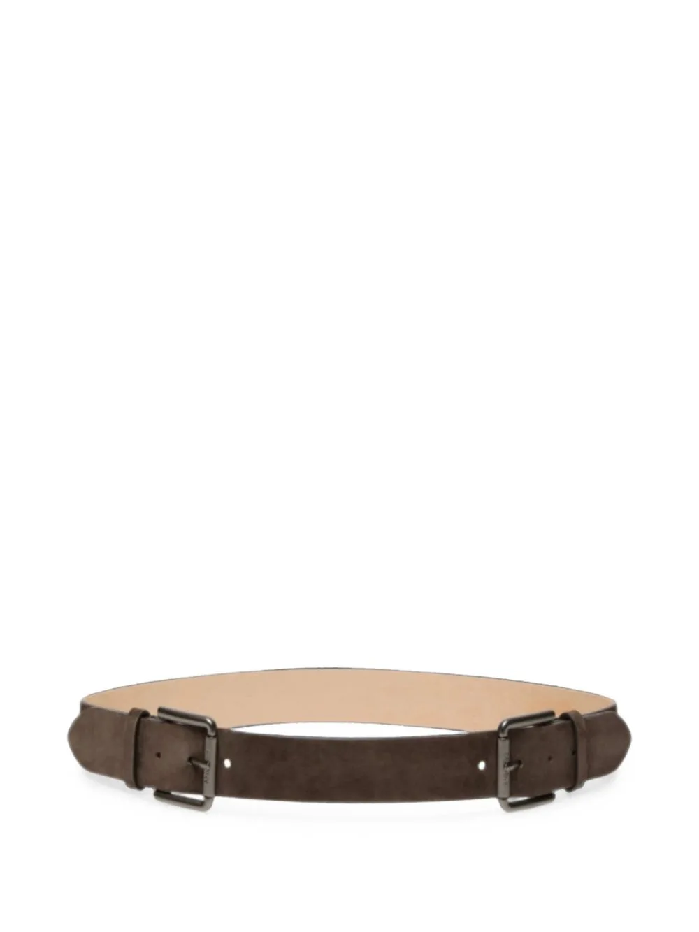 Suede Double-Buckle Belt by Max Mara