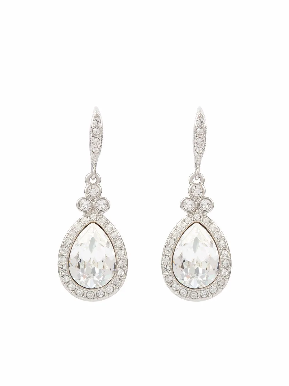 2000s Crystal-Embellished Dangle Earrings