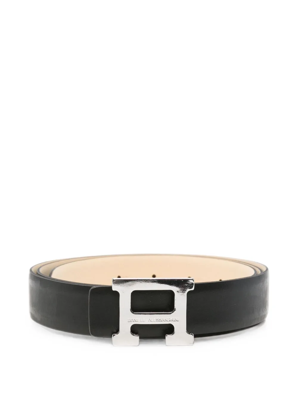 Logo-Plaque Leather Belt by Daniele Alessandrini