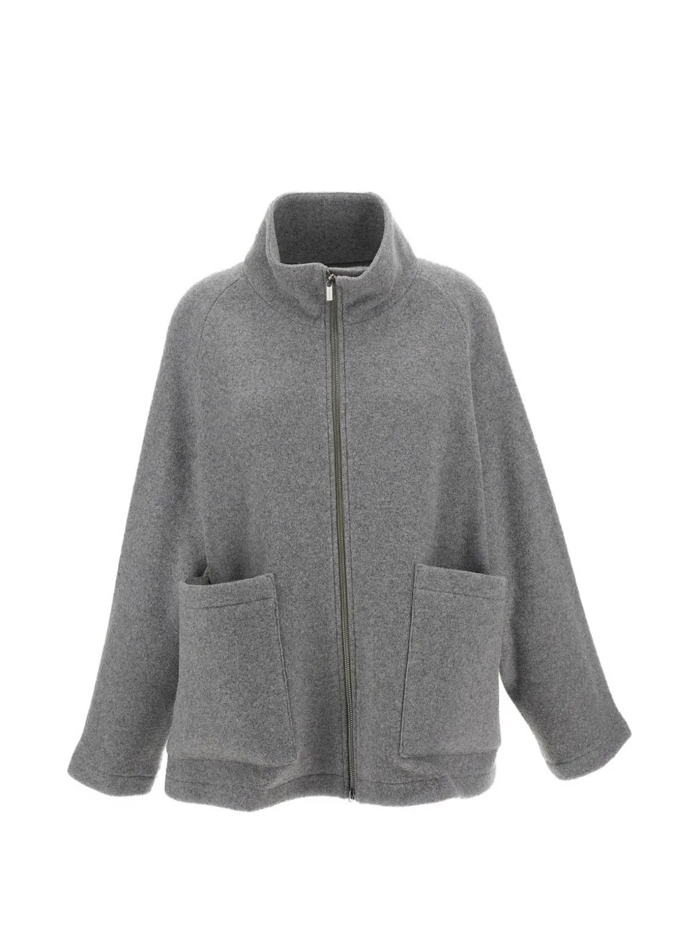 Zip-Up Patch-Pocket Cardigan by Barena