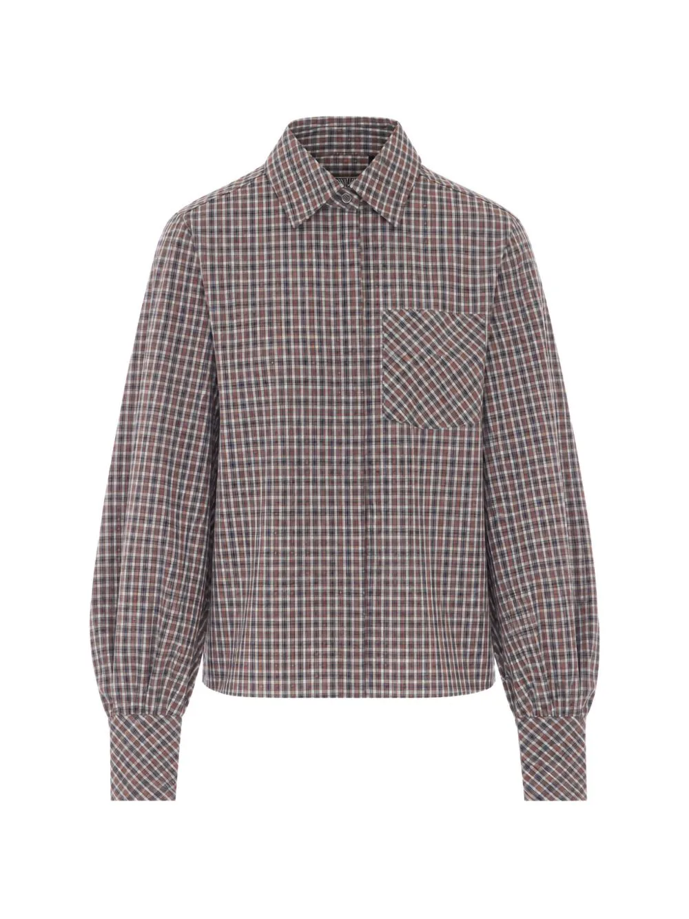 Crystal-Embellished Checked Shirt