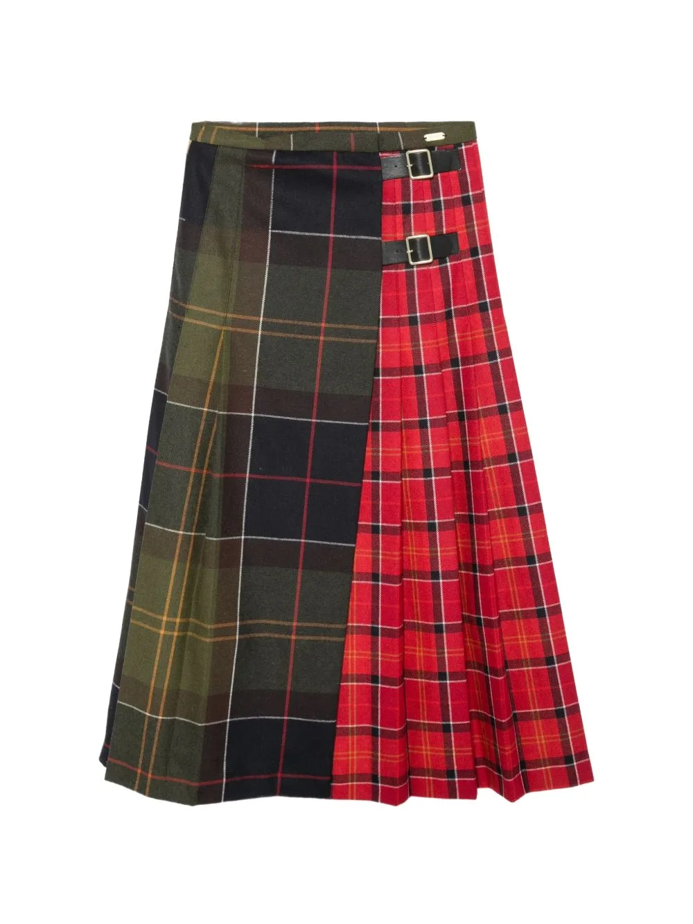 Marena Buckled Pleated Mid Skirt by Barbour