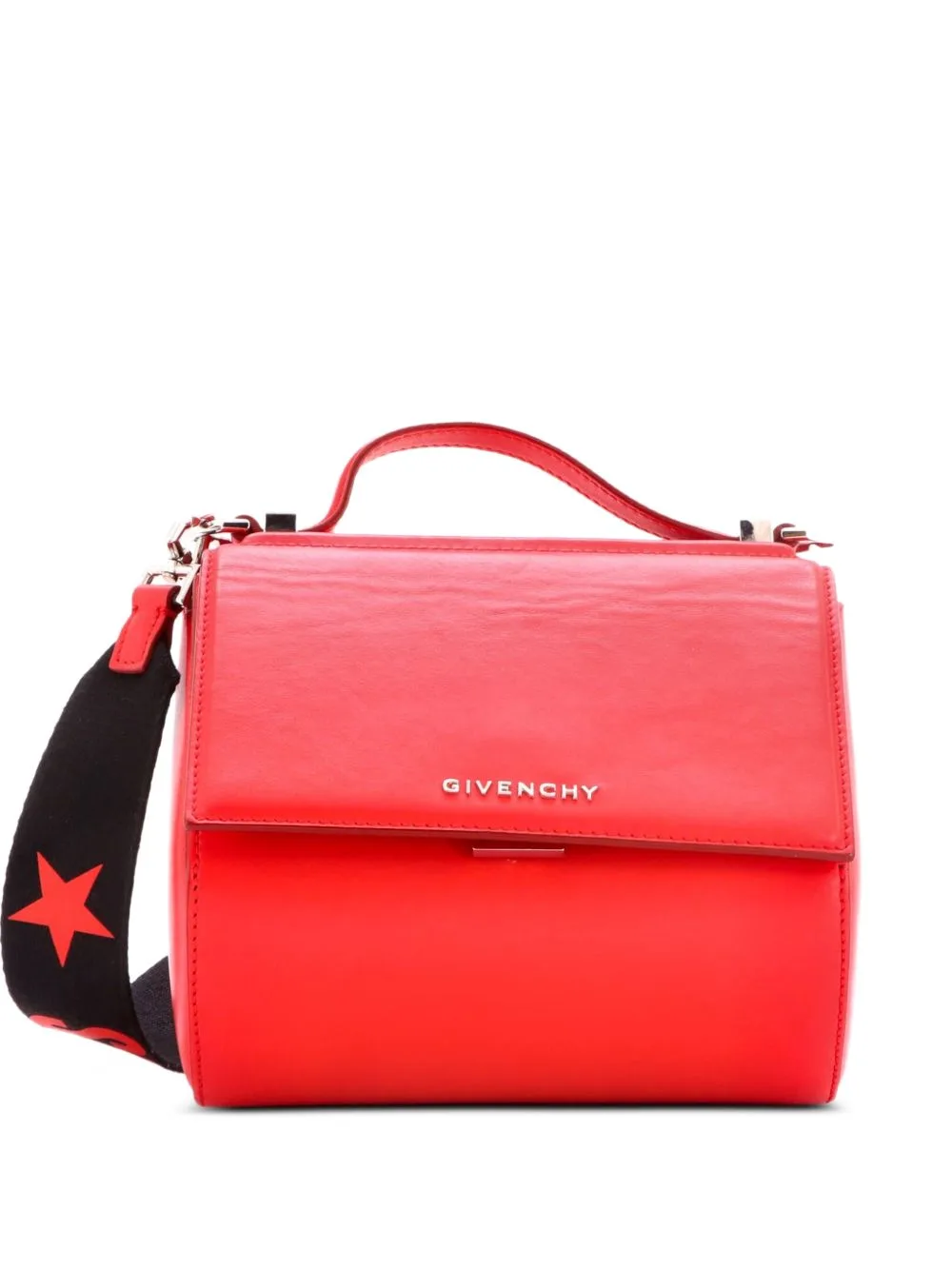 Logo Strap Pandora Box Bag Leather Mini Crossbody Bag by Givenchy Pre-Owned