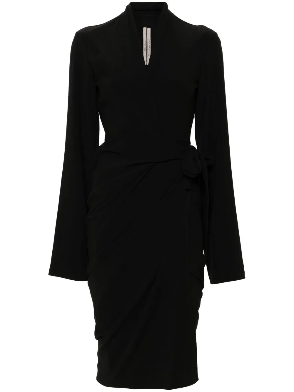 Tie-Fastening Crepe Wrap Dress by Rick Owens