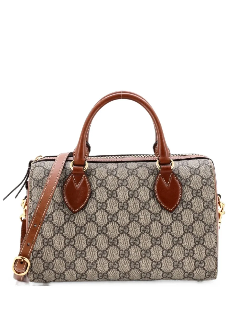 Convertible Boston Bag GG Coated Canvas and Leather Small Satchel