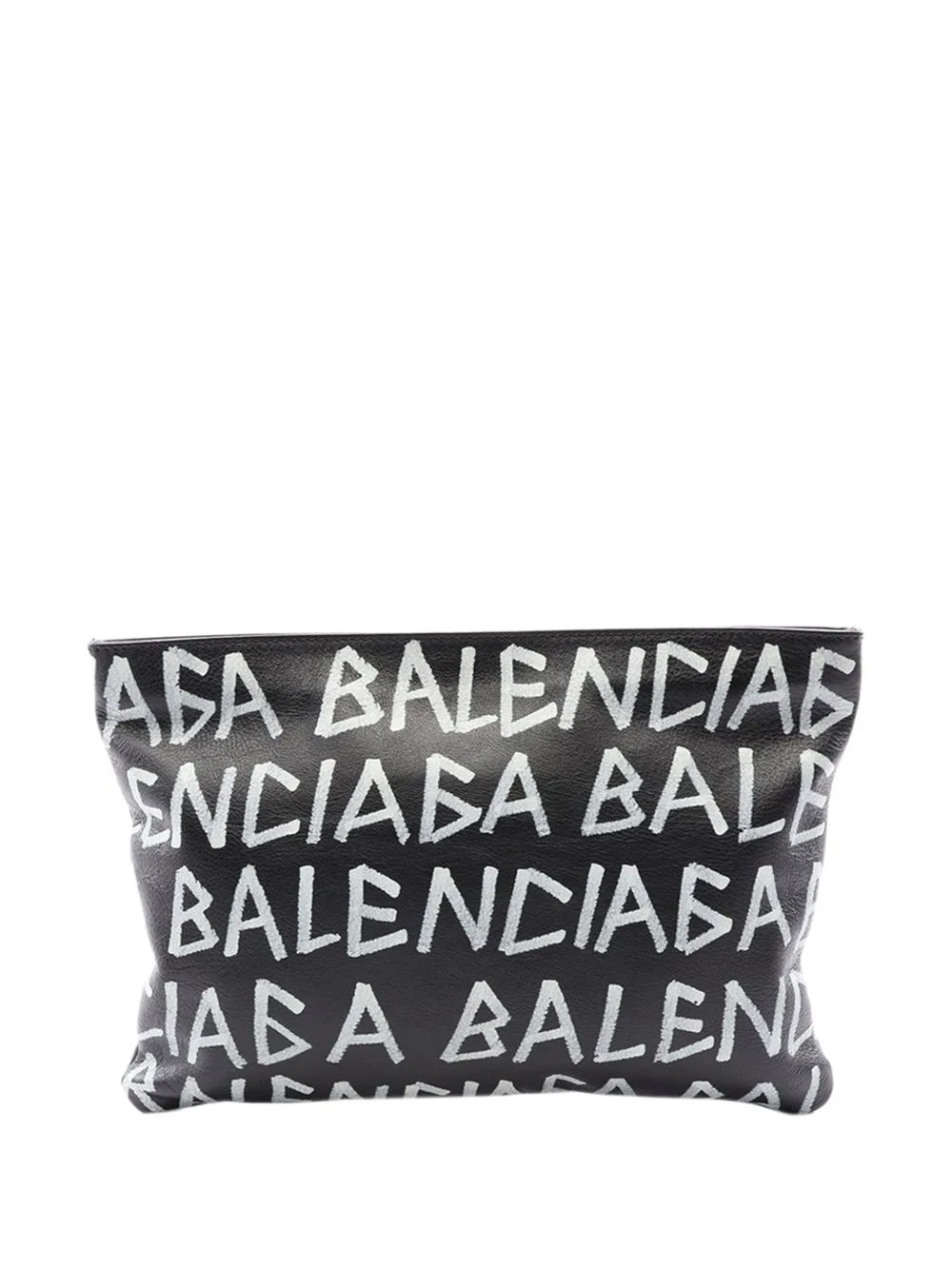 2018-2026 Leather Graffiti Clutch Bag by Balenciaga Pre-Owned