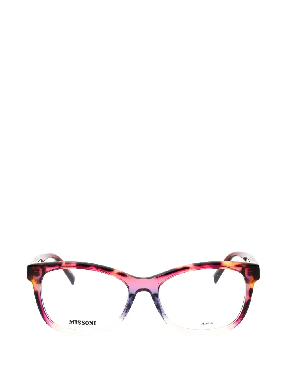 Tortoiseshell-Effect Rectangle-Frame Glasses by Missoni