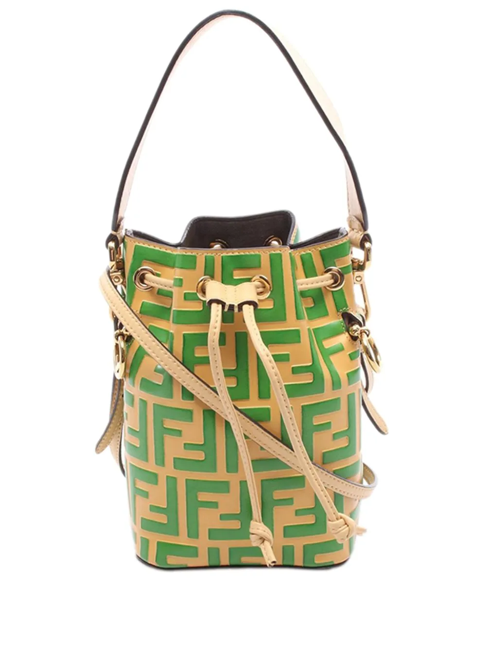 2010-2026 Mini Zucca Embossed Leather Mon Tresor Bucket Bag Satchel