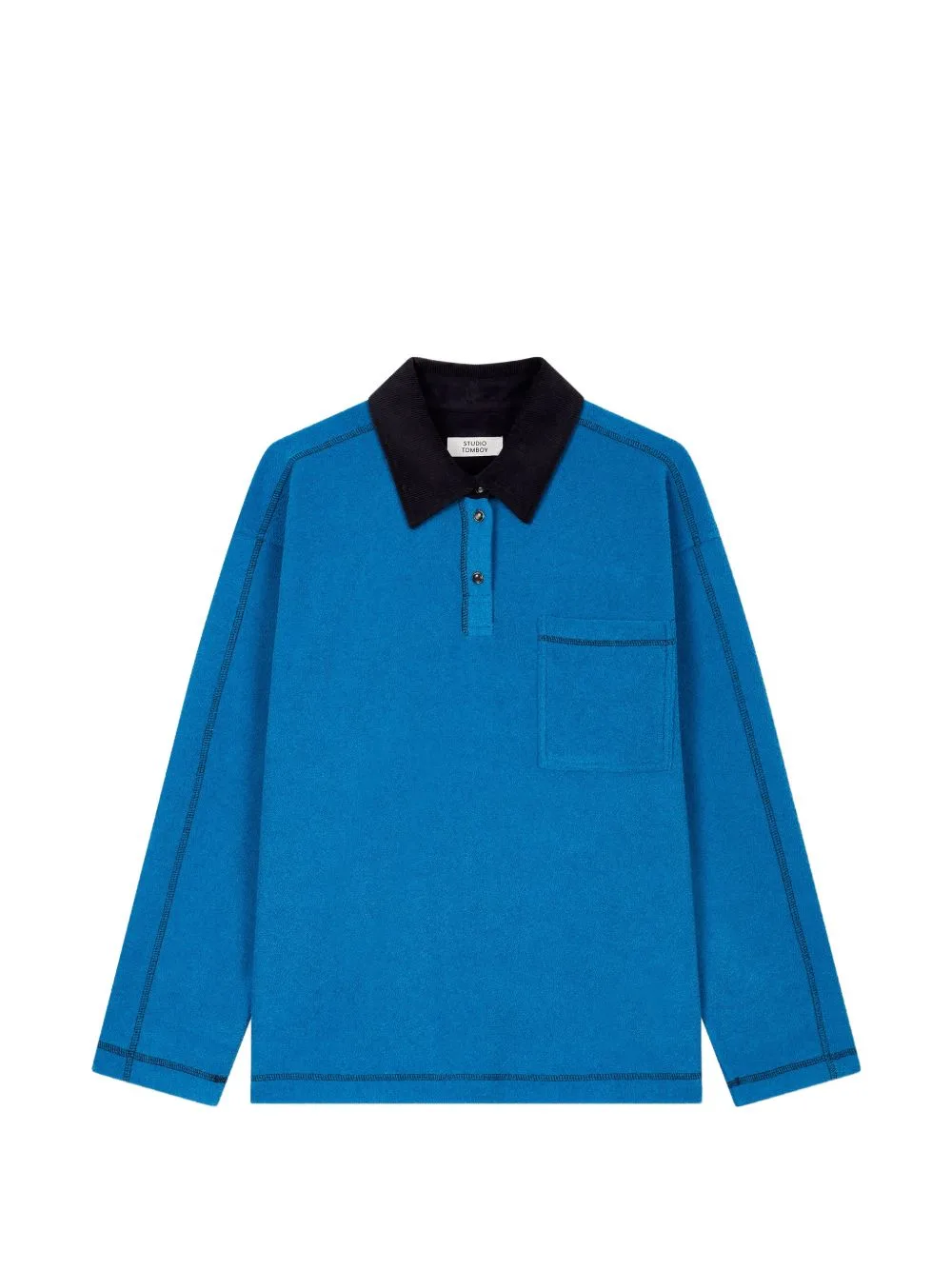 Long-Sleeve Polo Shirt by TOMBOY