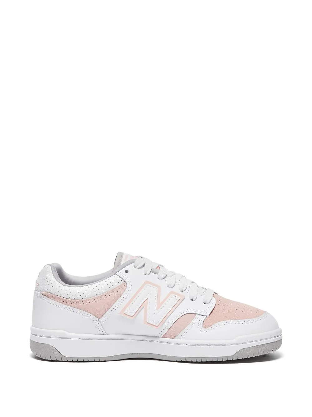 BB480 Perforated Lace-Up Leather Sneakers by New Balance