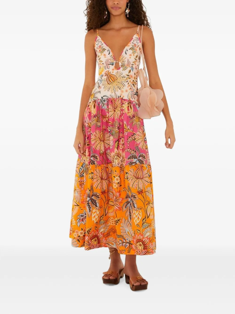 Ligia Floral Mix Organic Cotton Maxi Dress by FARM Rio