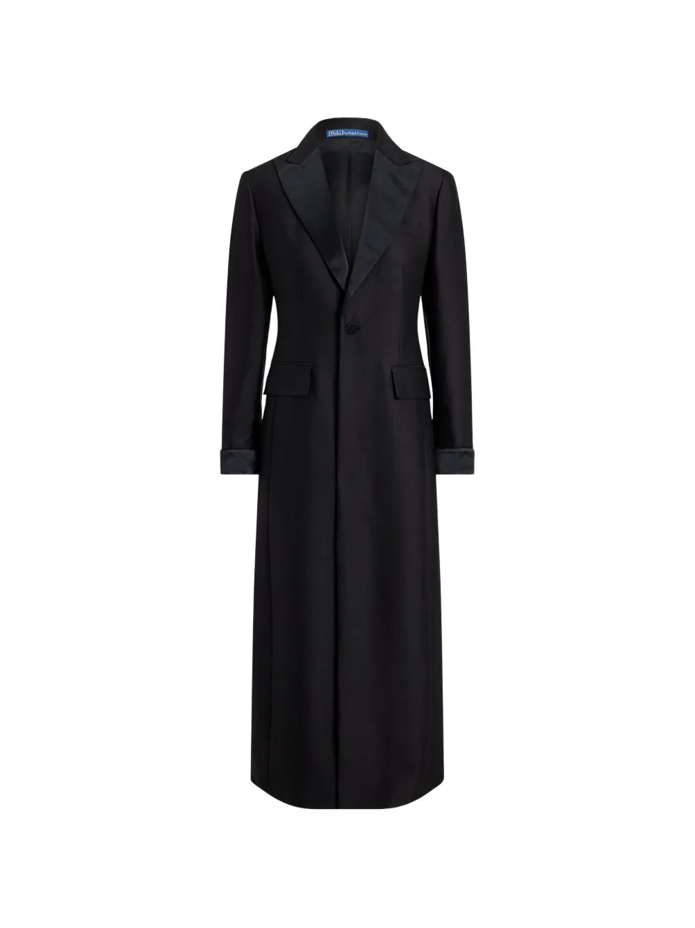 Wool-Silk Crepe Tuxedo Duster by Polo Ralph Lauren