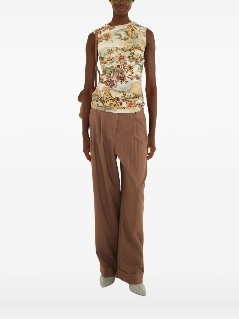 Graphic-Print Ruched Top by FARM Rio
