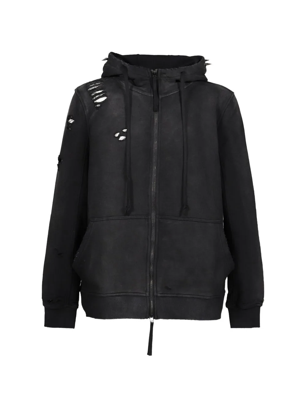 Hollow Spike-Detailed Hoodie by Troubled Waters