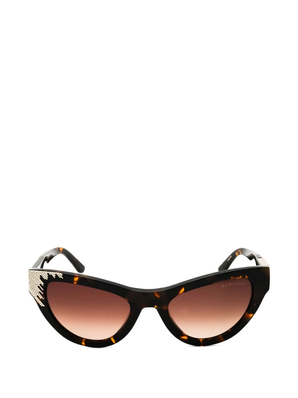 Tortoiseshell-Effect Cat-Eye Sunglasses by MARCIANO by GUESS