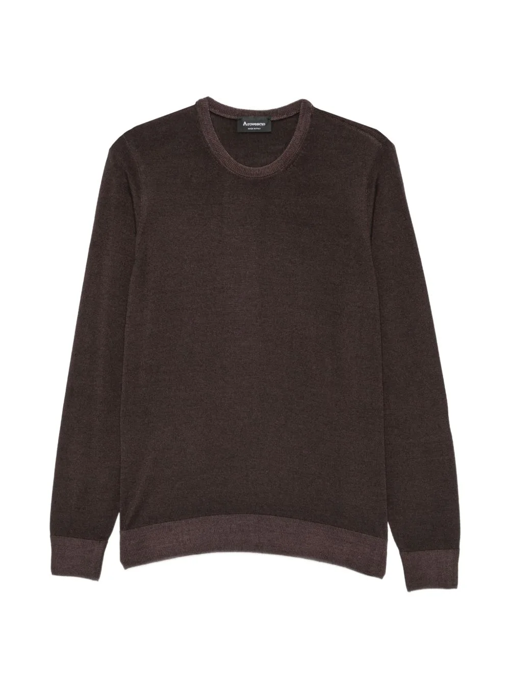 Ribbed-Trim Crew-Neck Sweater by AROVESCIO