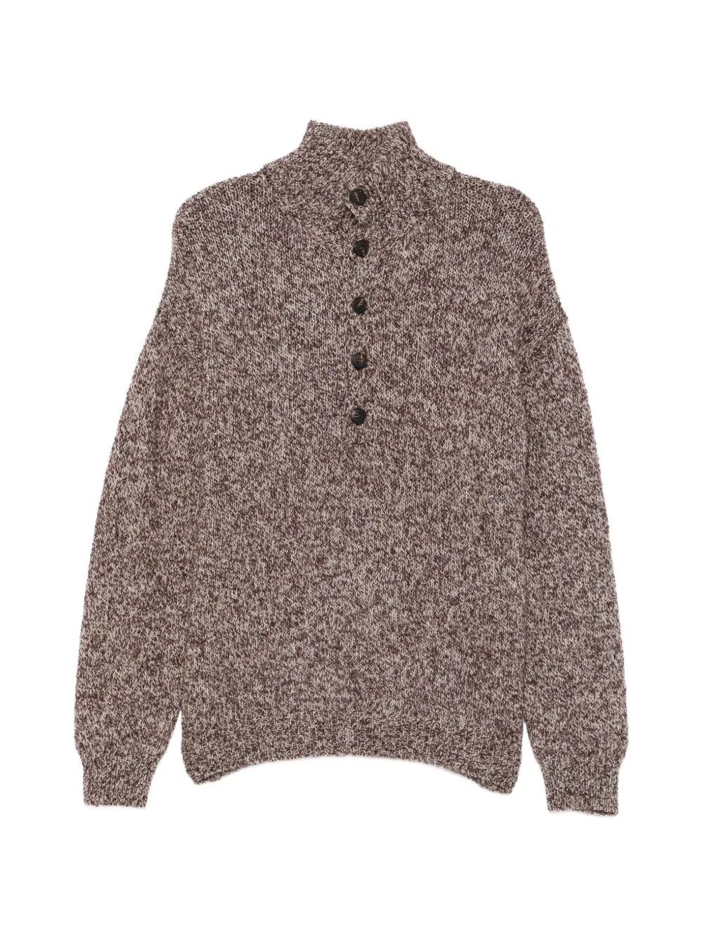 Marl-Knit Button-Up Cardigan by AROVESCIO