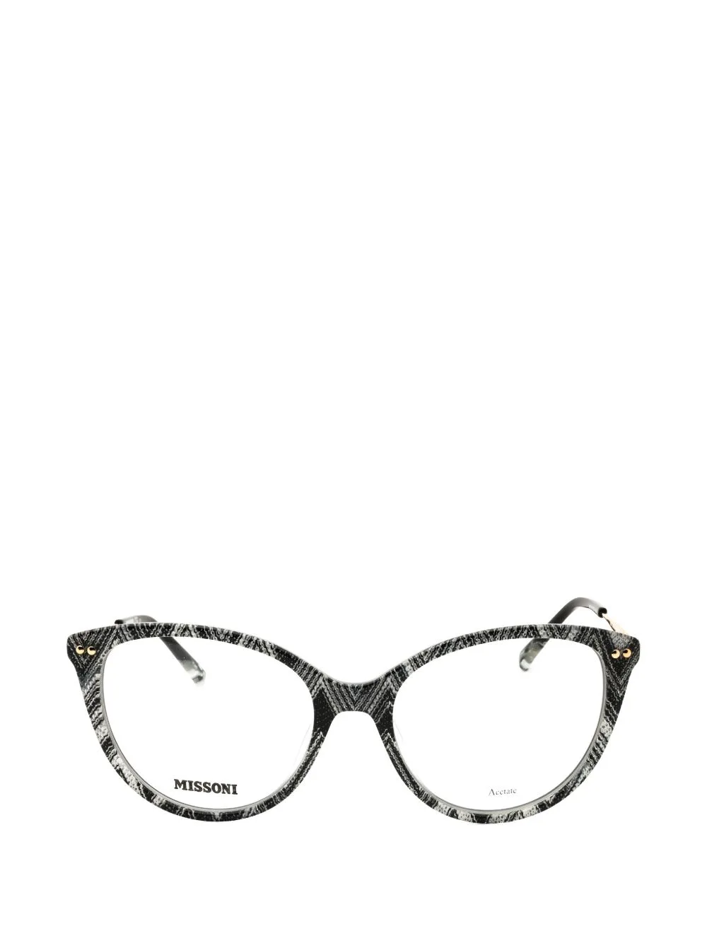 Zigzag-Print Cat-Eye Glasses by Missoni