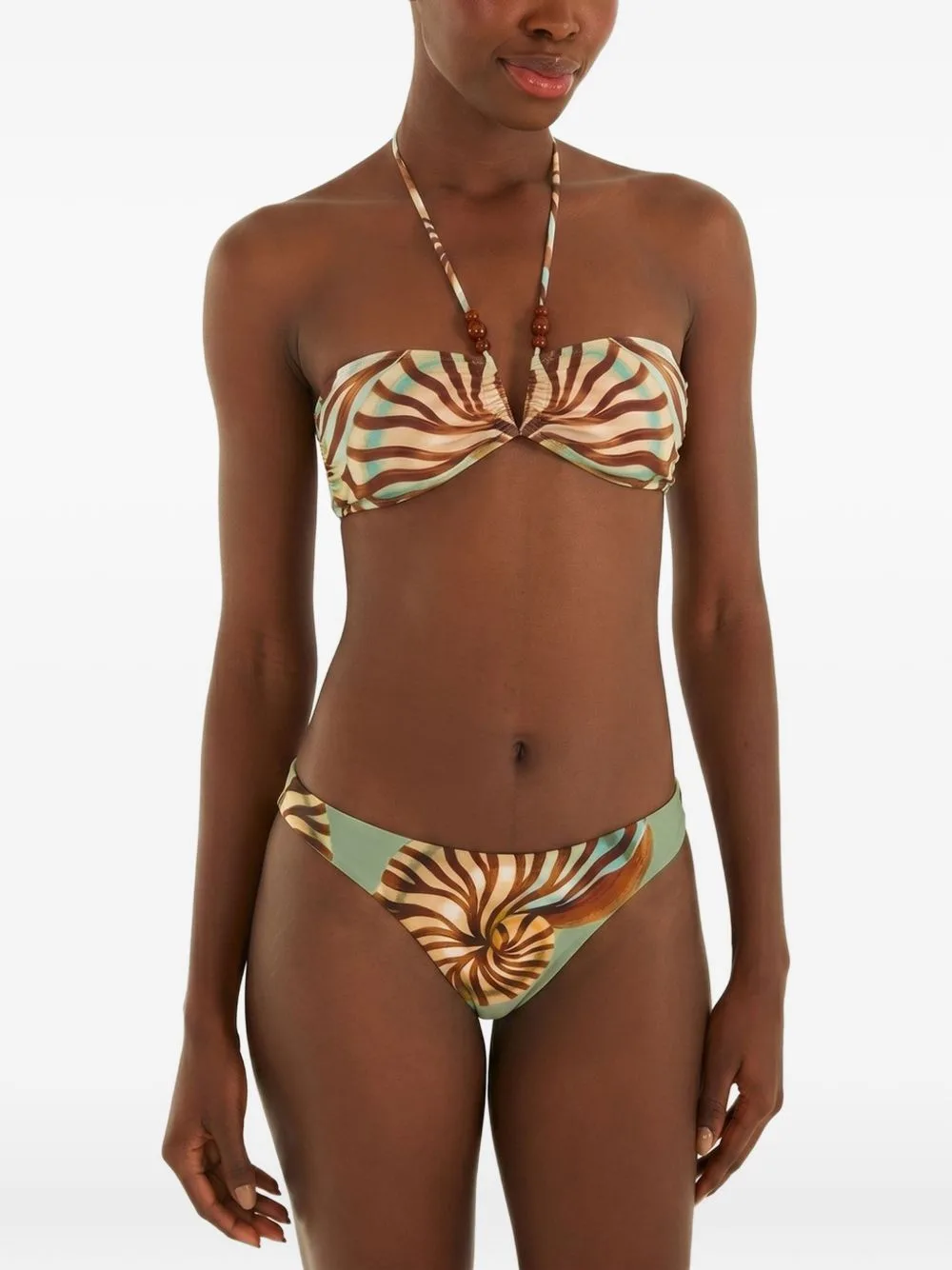 Nautilus-Print Bikini Bottoms by FARM Rio