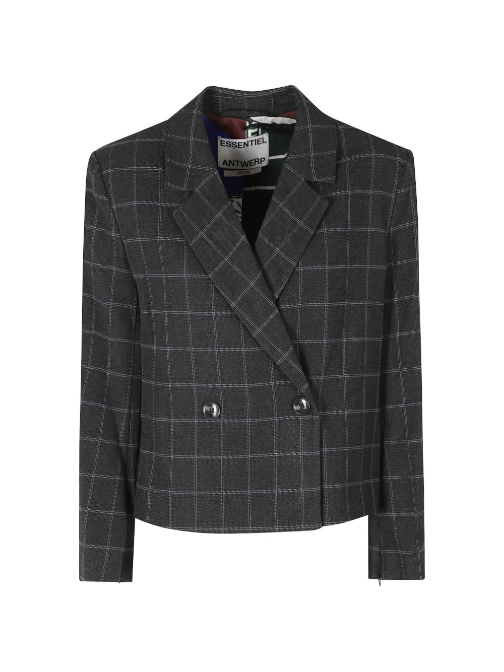 Kiana Check-Pattern Double-Breasted Blazer by Essentiel Antwerp