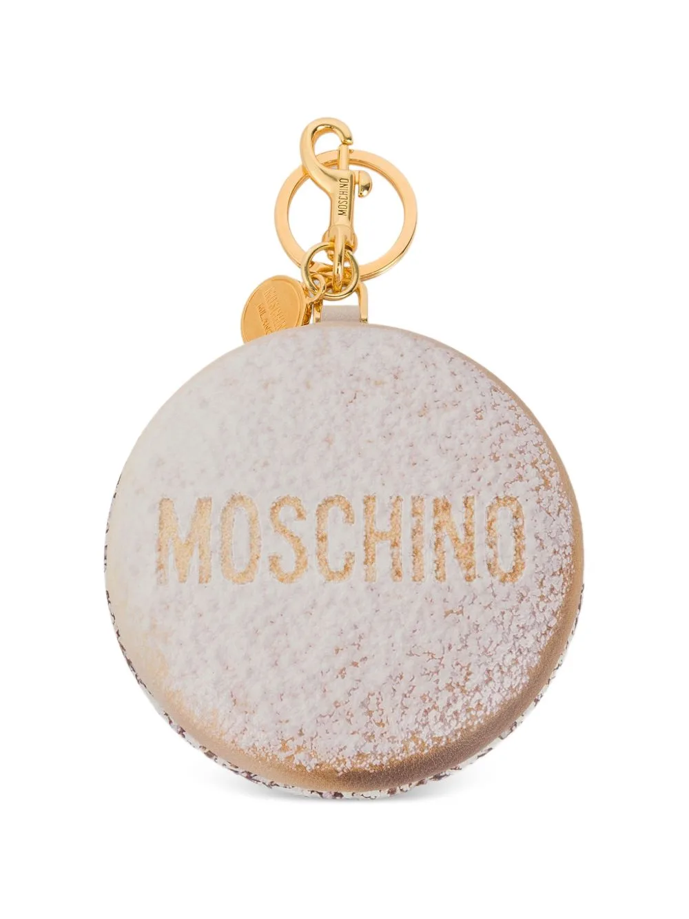 Macaron-Shape Logo-Print Keyring by Moschino
