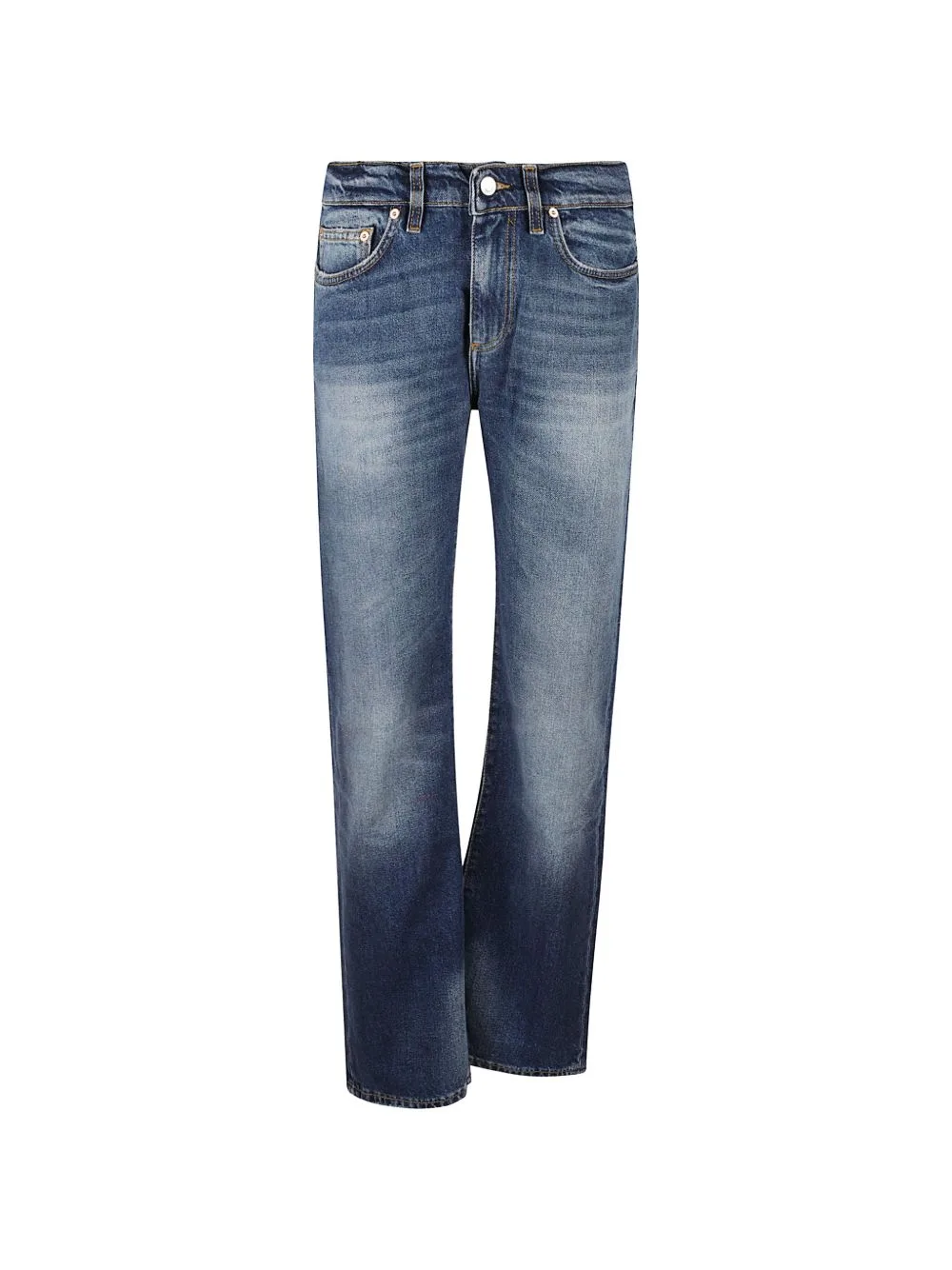 Faded Straight-Leg Jeans by Donna Brasil