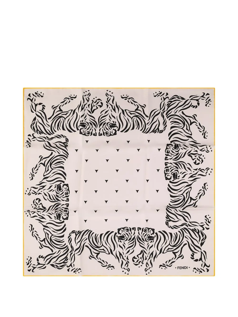 Tiger-Print Silk Scarf by FENDI