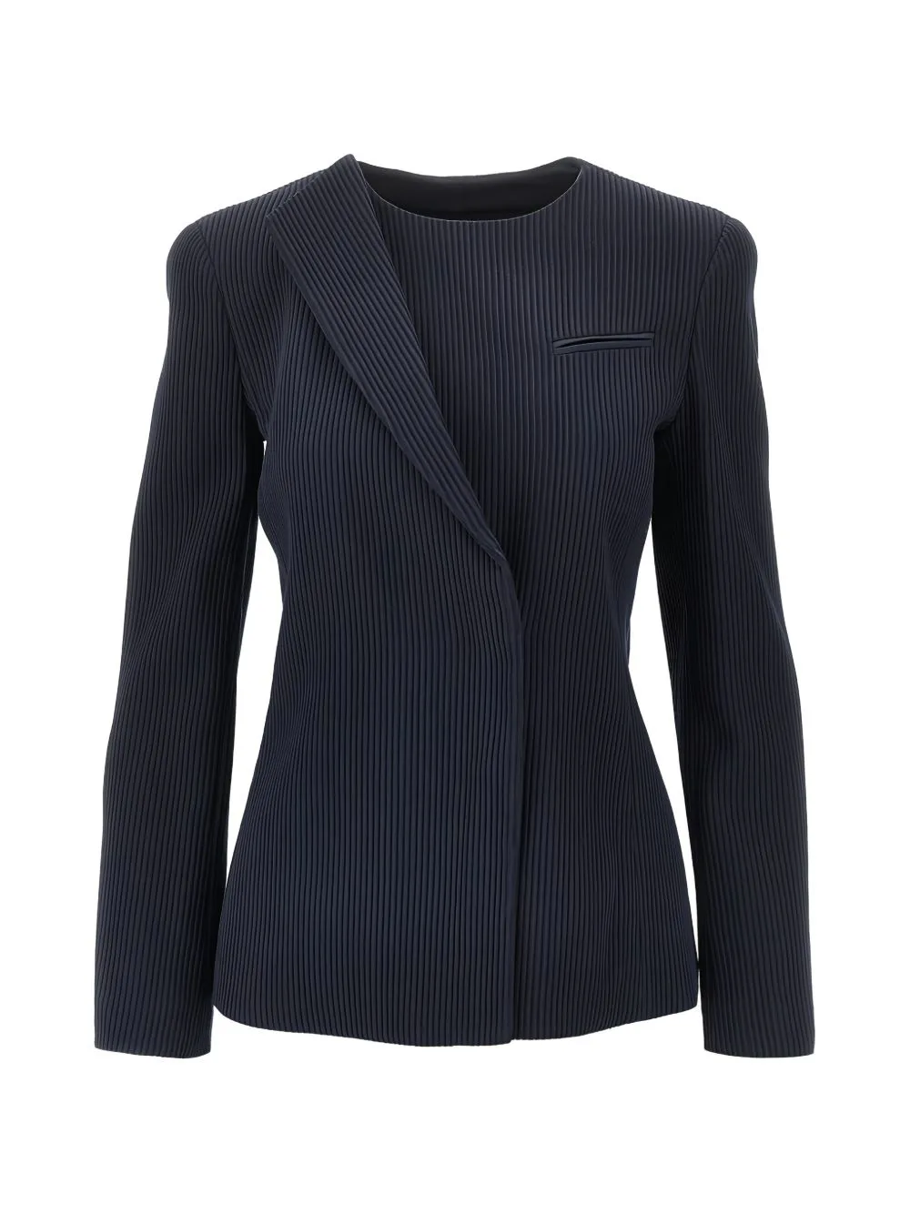 Asymmetric Ribbed Blazer by Emporio Armani