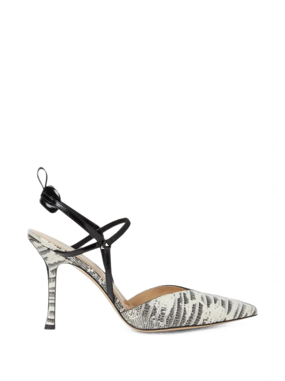 Very Colibrì Snakeskin-Effect Slingback Ballet Flats by FENDI