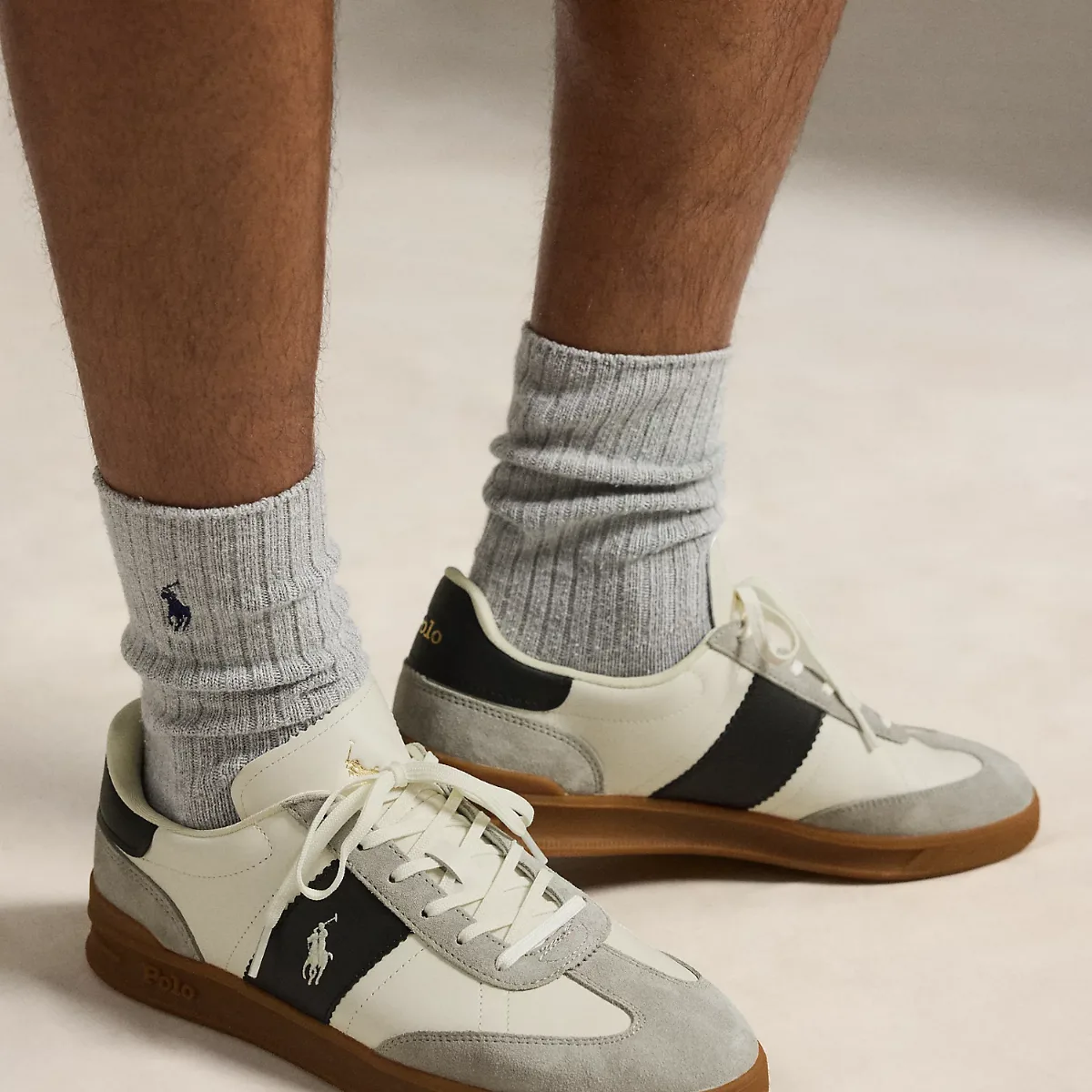Heritage Aera Leather-Suede Trainer by Polo Ralph Lauren