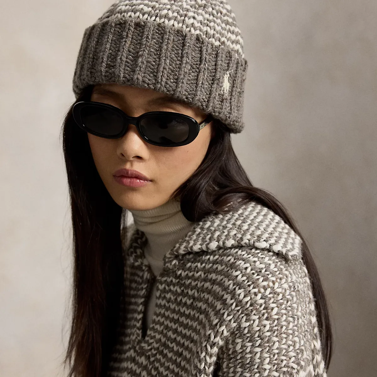 Striped Wool-Blend Beanie by Polo Ralph Lauren